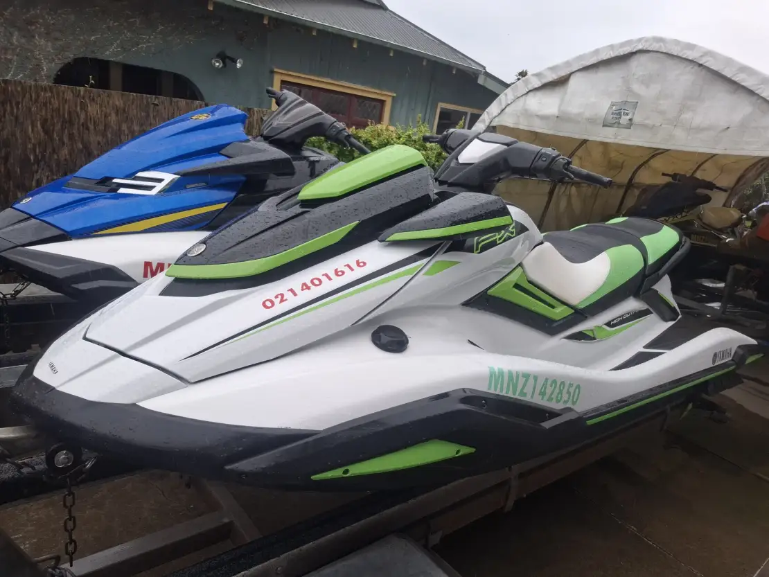 Close up of jetskis